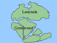 Laurasia et Gondwana
