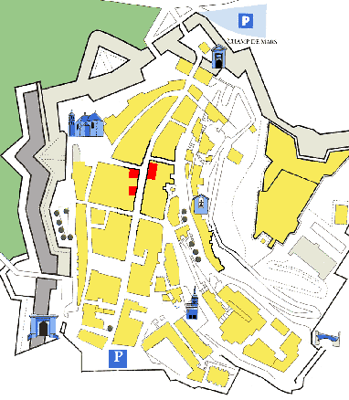 Plan de la Citéé Vauban à Briançon dans les Hautes Alpes